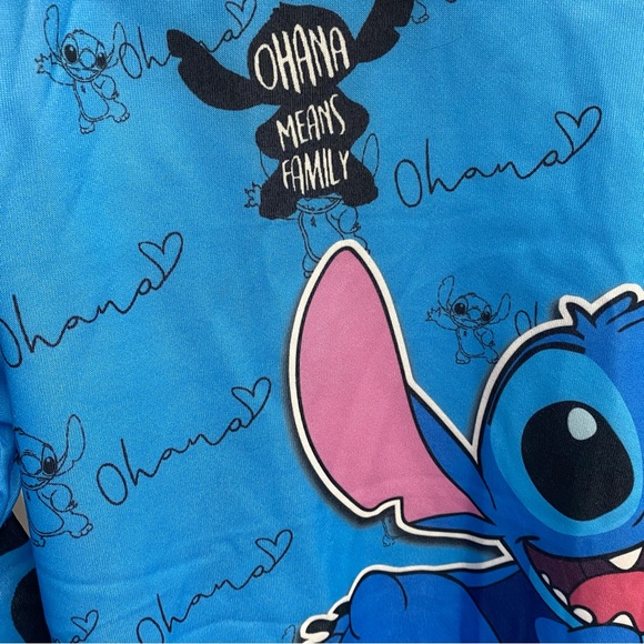Blue Stitch‎ Hoodie “ Ohana means family” Size Medium - Picture 14 of 15